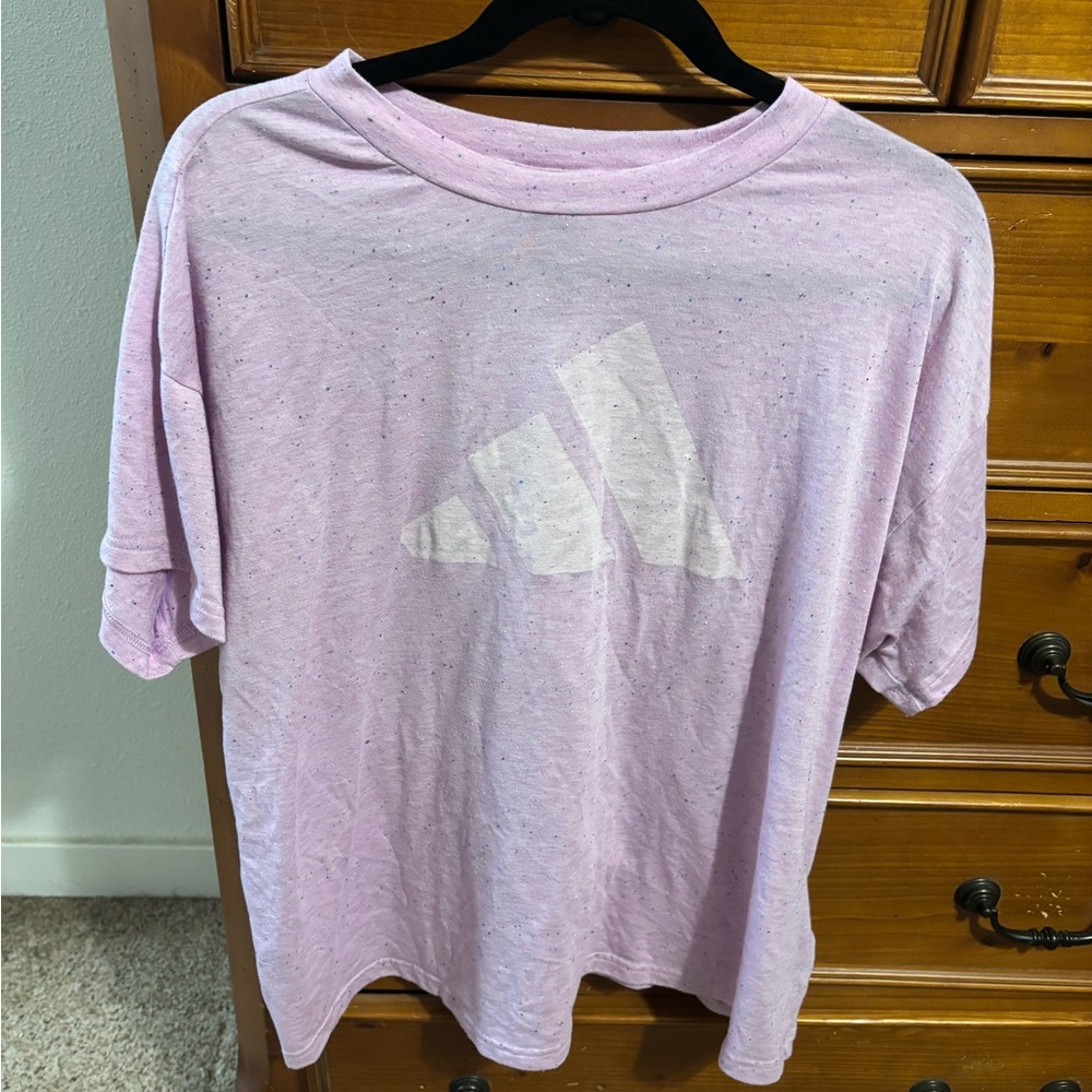 adidas Light Pink Short Sleeve Tee